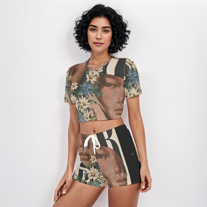Down to Earth  O-neck T-shirt Shorts Sui