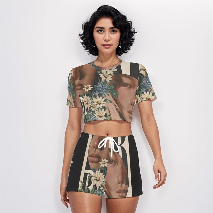 Down to Earth  O-neck T-shirt Shorts Sui