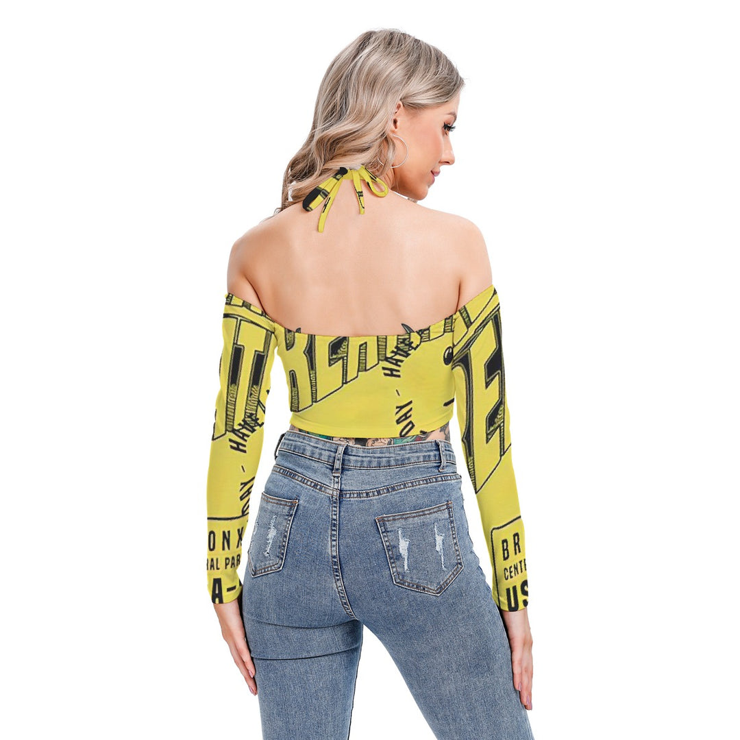 Crooked Smiles Club Halter Lace-up Top