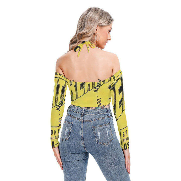 Crooked Smiles Club Halter Lace-up Top