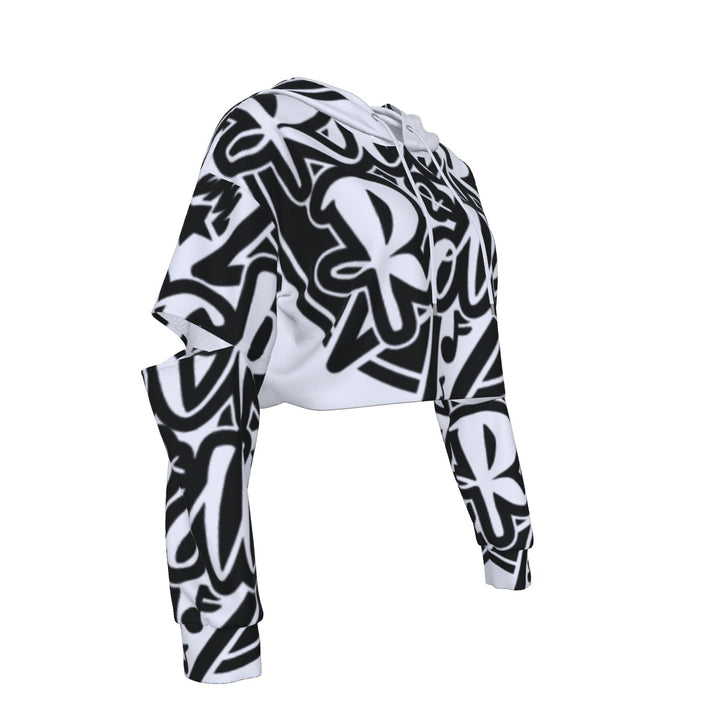 NAStech Women's Heavy Fleece Hoodie With Hollow Out Sleeve