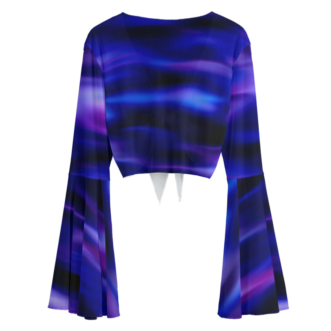 Sharp Light Bell Sleeve Blouse