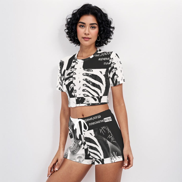 Rogue O-neck T-shirt Shorts Suit