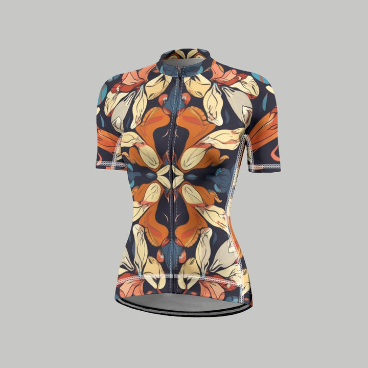 Down to Earth Women's Anti-Slip Raglan Cycling Jersey With Short Sleeve