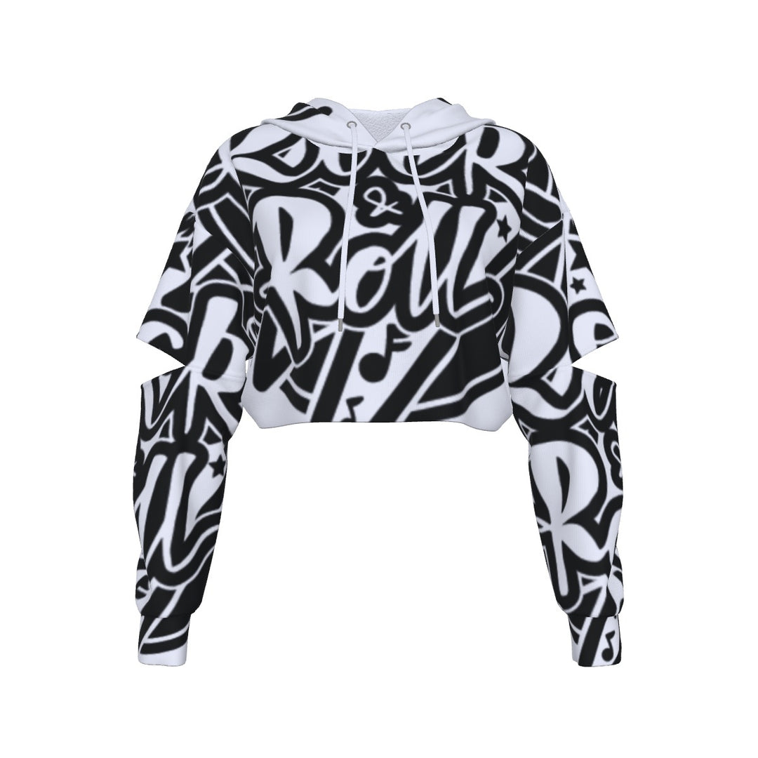 NAStech Women's Heavy Fleece Hoodie With Hollow Out Sleeve