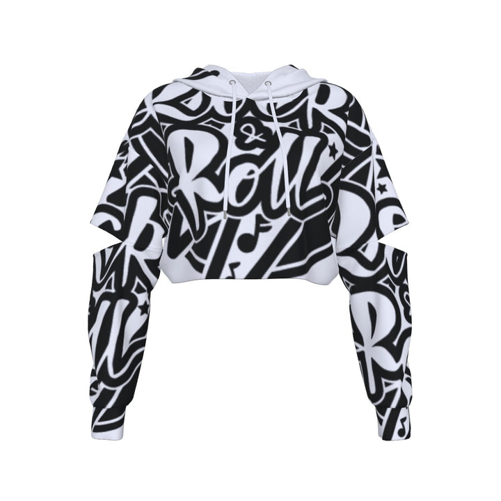 NAStech Women's Heavy Fleece Hoodie With Hollow Out Sleeve