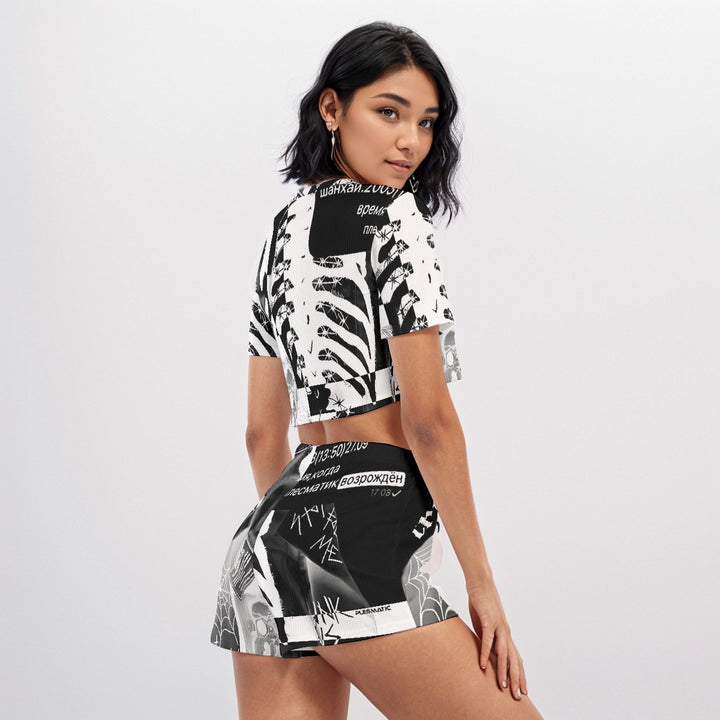 Rogue O-neck T-shirt Shorts Suit