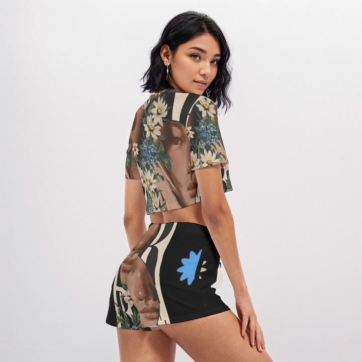 Down to Earth  O-neck T-shirt Shorts Sui