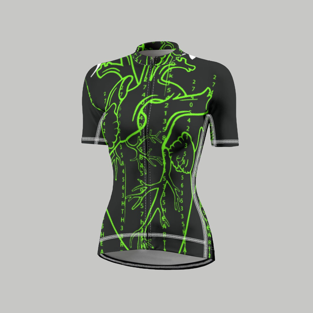 Sharp Light Women's Anti-Slip Raglan Cycling Jersey With Short Sleeve