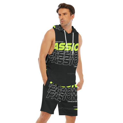 Sharp Light Sleeveless Vest And Shorts Set