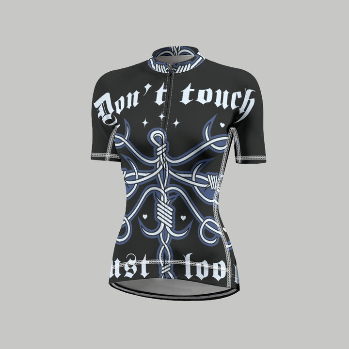 Women's Anti-Slip Raglan Cycling Jersey With Short Sleeve