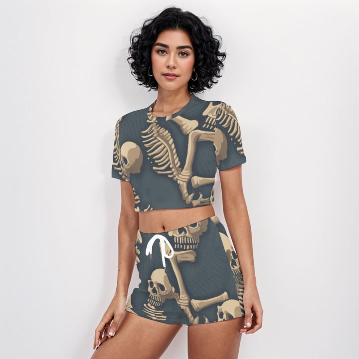 Spooky SZN O-neck T-shirt Shorts Suit