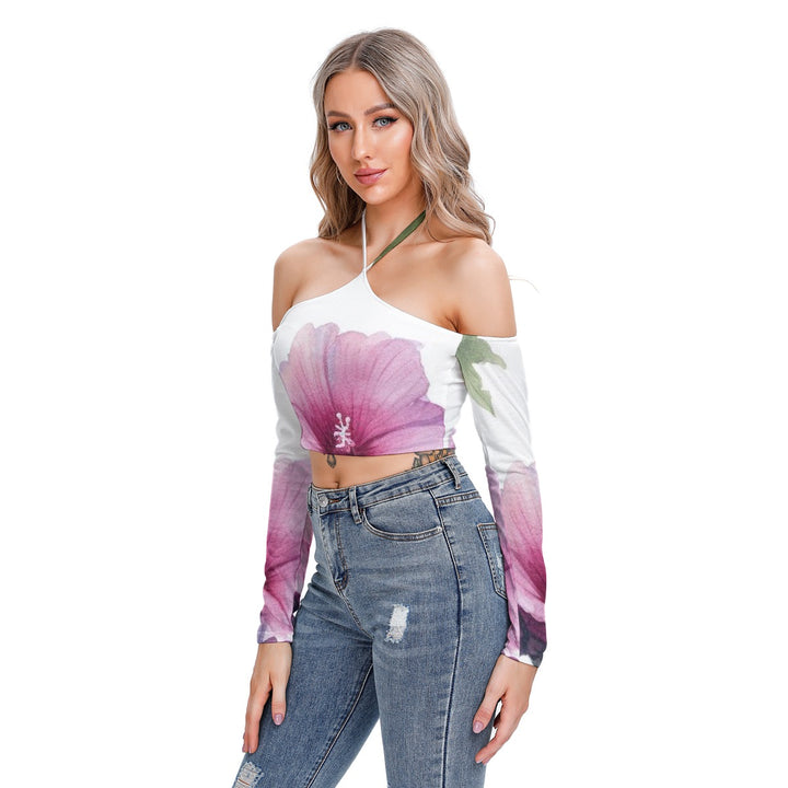 Sweet Side Halter Lace-up Top