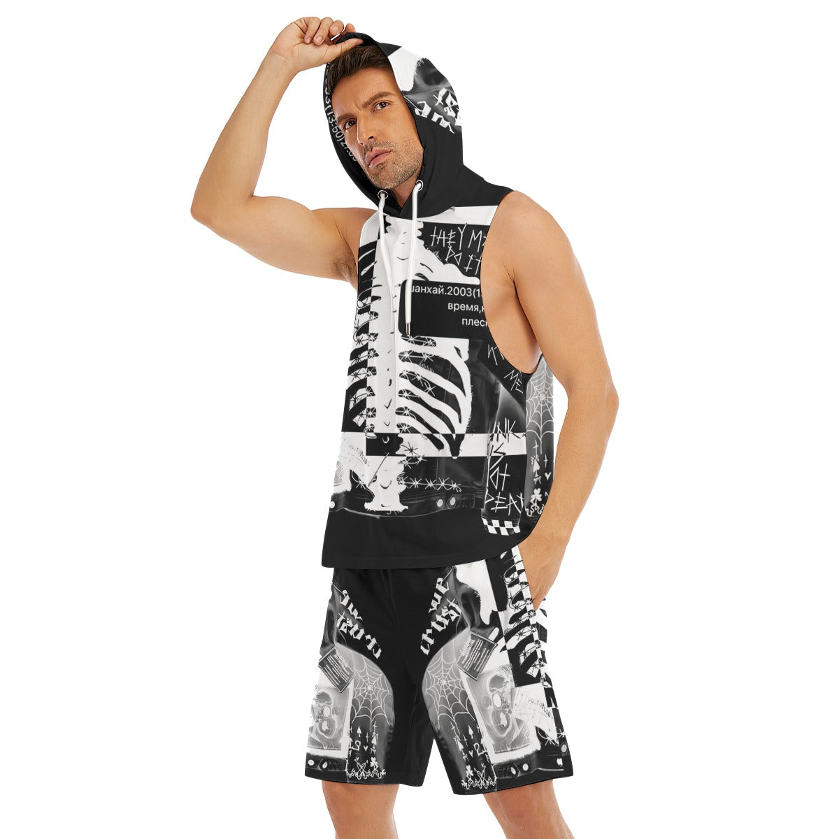 Spooky SZN Sleeveless Vest And Shorts Set