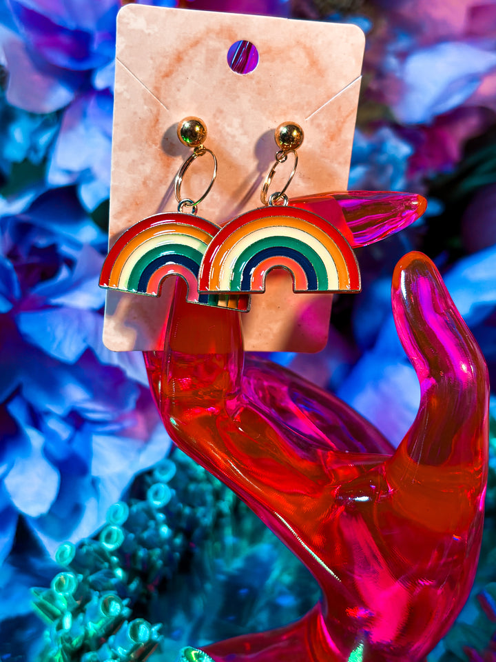 🌈✨ LAST PAIR – Handmade Pride Rainbow Earrings ✨🌈