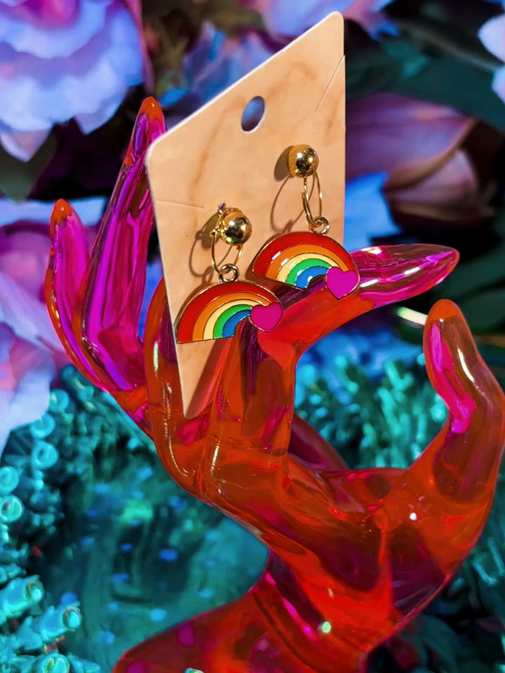 🌈✨ LAST PAIR – Handmade Pride Rainbow Earrings ✨🌈