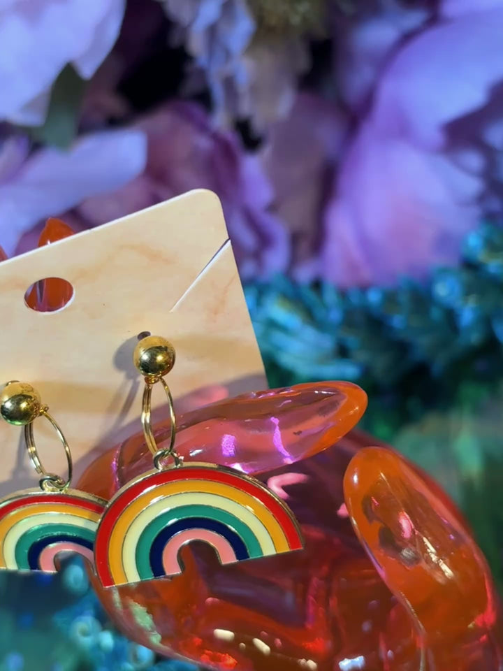 🌈✨ LAST PAIR – Handmade Pride Rainbow Earrings ✨🌈