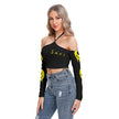 Crooked Smiles Club Halter Lace-up Top