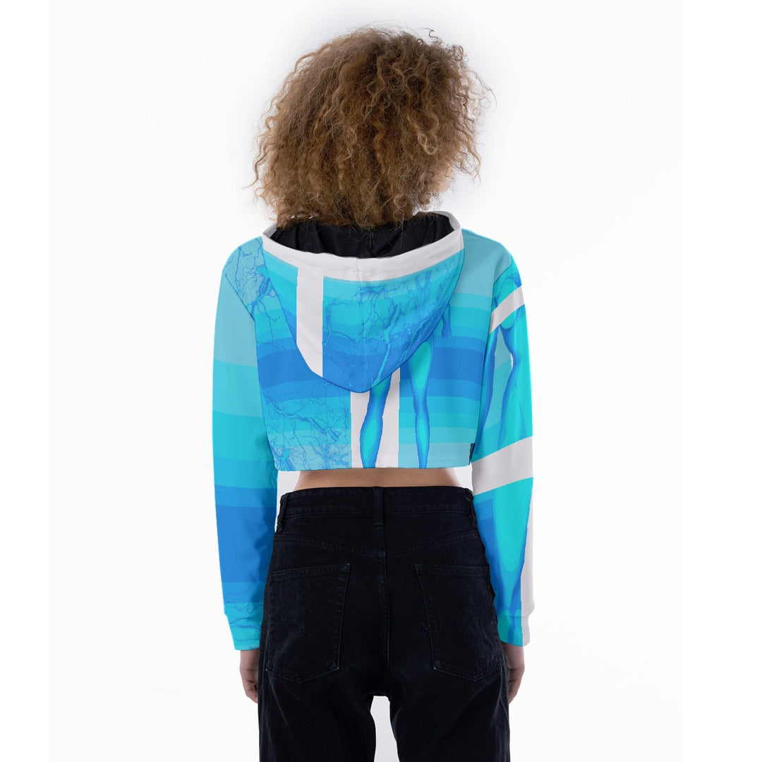 Animated Life Crop Top Hoodie