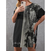 Hidden Smoke Drop-Shoulder T-Shirt with Side Split and Shorts