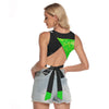 Animated Life Sleeveless Back Hollow Crop Top