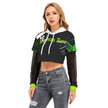 Animated Life Two-piece Mesh Sleeve Cropped Hoodie