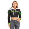 Animated Life Two-piece Mesh Sleeve Cropped Hoodie