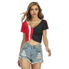 Animated Life Drawstring Front  Crop Tee