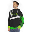 Animated Life Hoodie With Placket Double Zipper