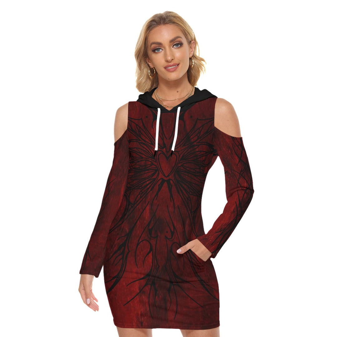 Red Rogue Hooded Dress