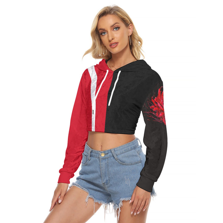 Animated Life Crop Top Hoodie | Velvet