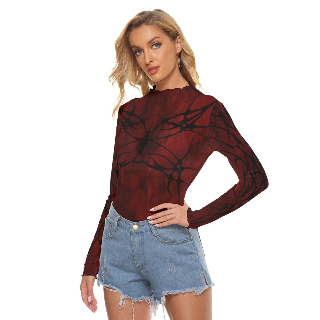 Red Rogue Mesh Top