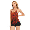 Red Strings of Fate Fitted Romper