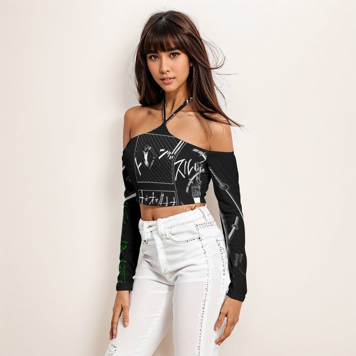 Animated Life Halter Lace-up Top