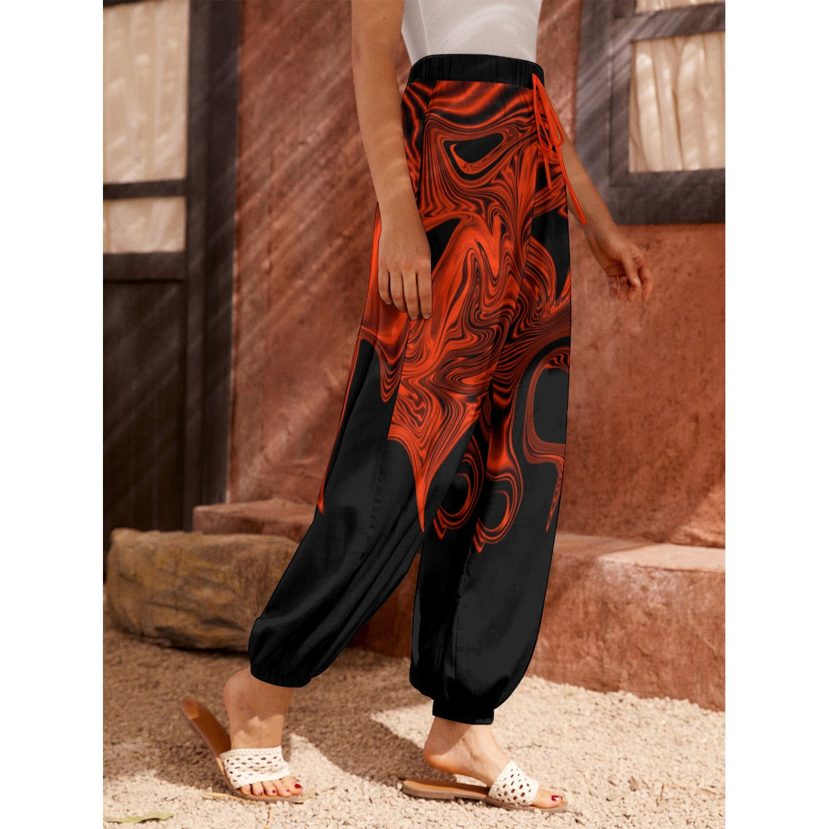 Red Strings of Fate Wide Leg Pants