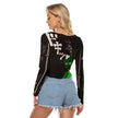 Animated Life Long Sleeve Mesh Crop Top