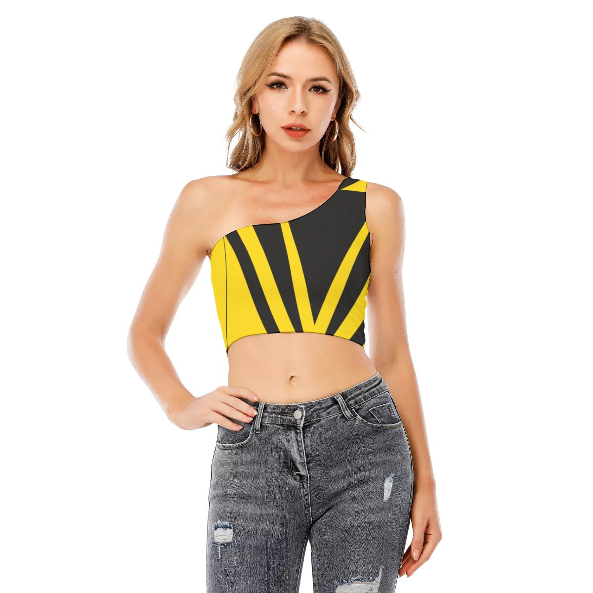 Crooked Smiles Club Single Sleeve Cropped Tank