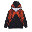 Red Strings of Fate Eared Zip Up Hoody