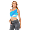 Animated Life Mesh Cropped Single Sleeve Tank