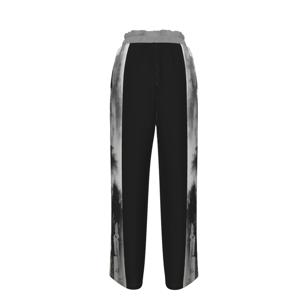 Streets of Tokyo Faux Silk Wide-Leg Pants