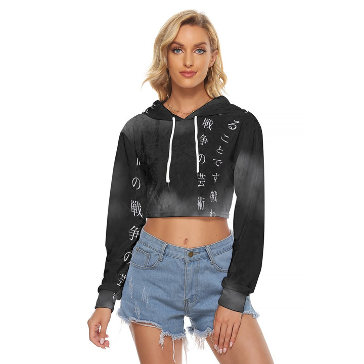 Hidden Smoke Crop Top Hoodie | Velvet