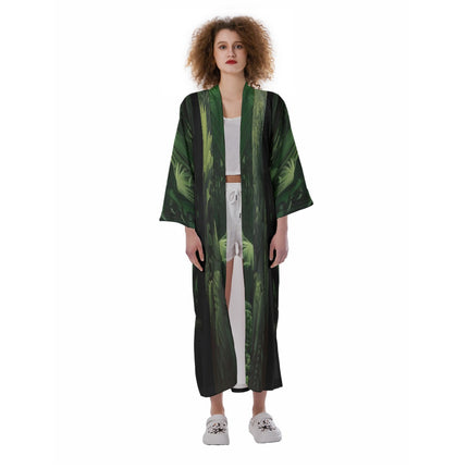 Streets of Tokyo Satin Kimono Long Robe