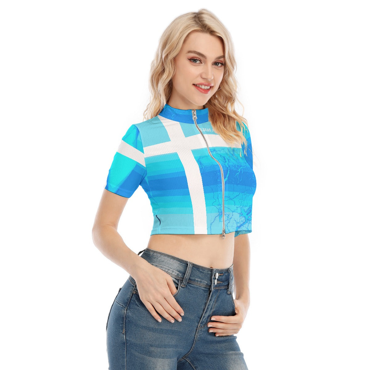 Animated Life T-shirt With Two-way Zipper