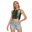 Streets of Tokyo Sleeveless Back Hollow Crop Top