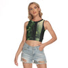 Streets of Tokyo Sleeveless Back Hollow Crop Top