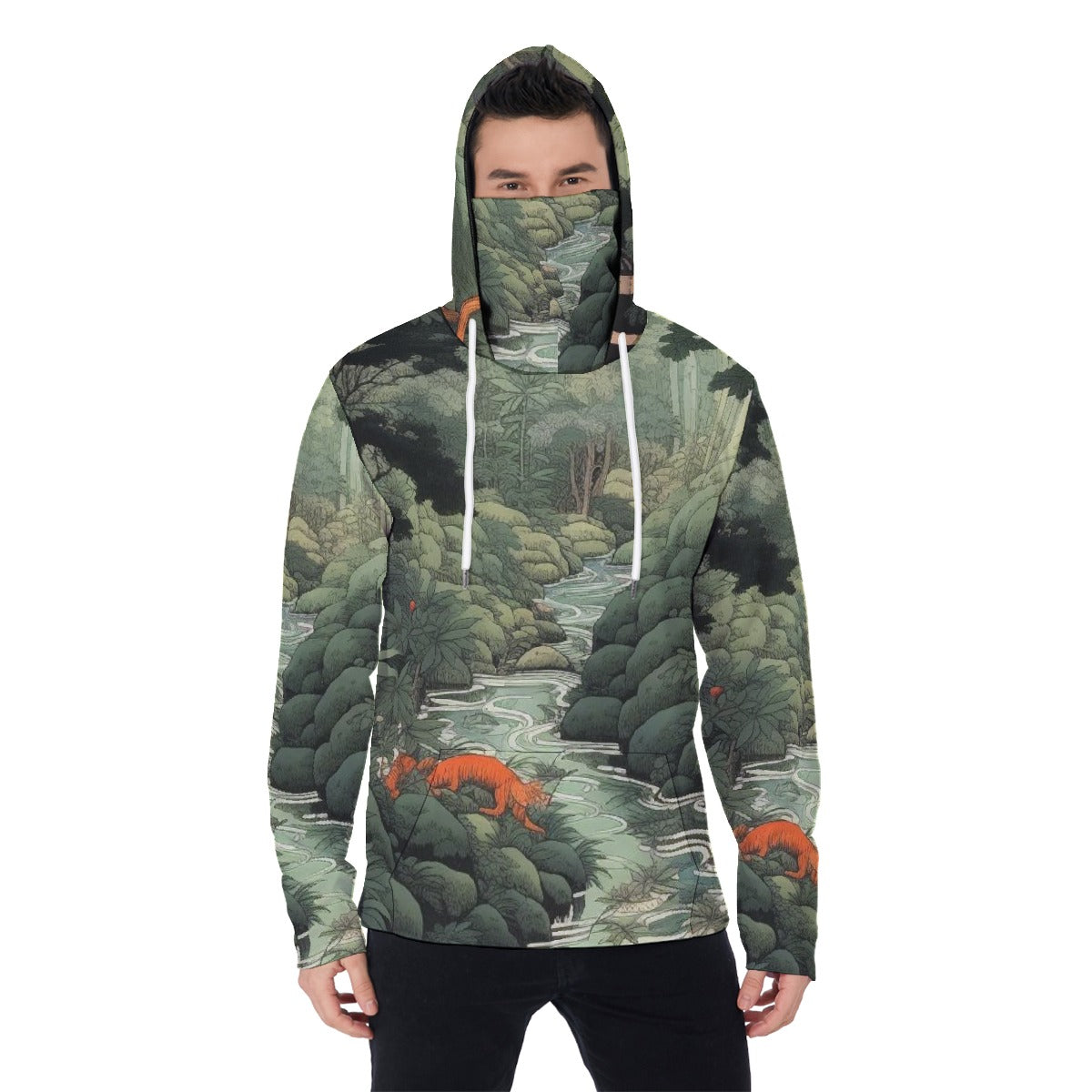 Streets of Tokyo Heavy Fleece Hoodie With Mask