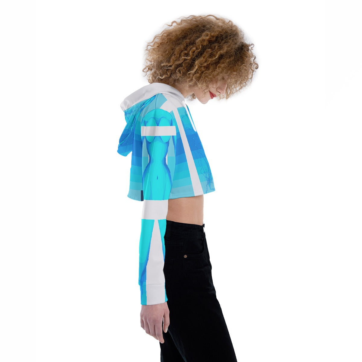 Animated Life Crop Top Hoodie