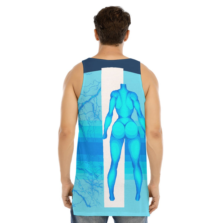 Animated Life Curved Hem Long Tank Top