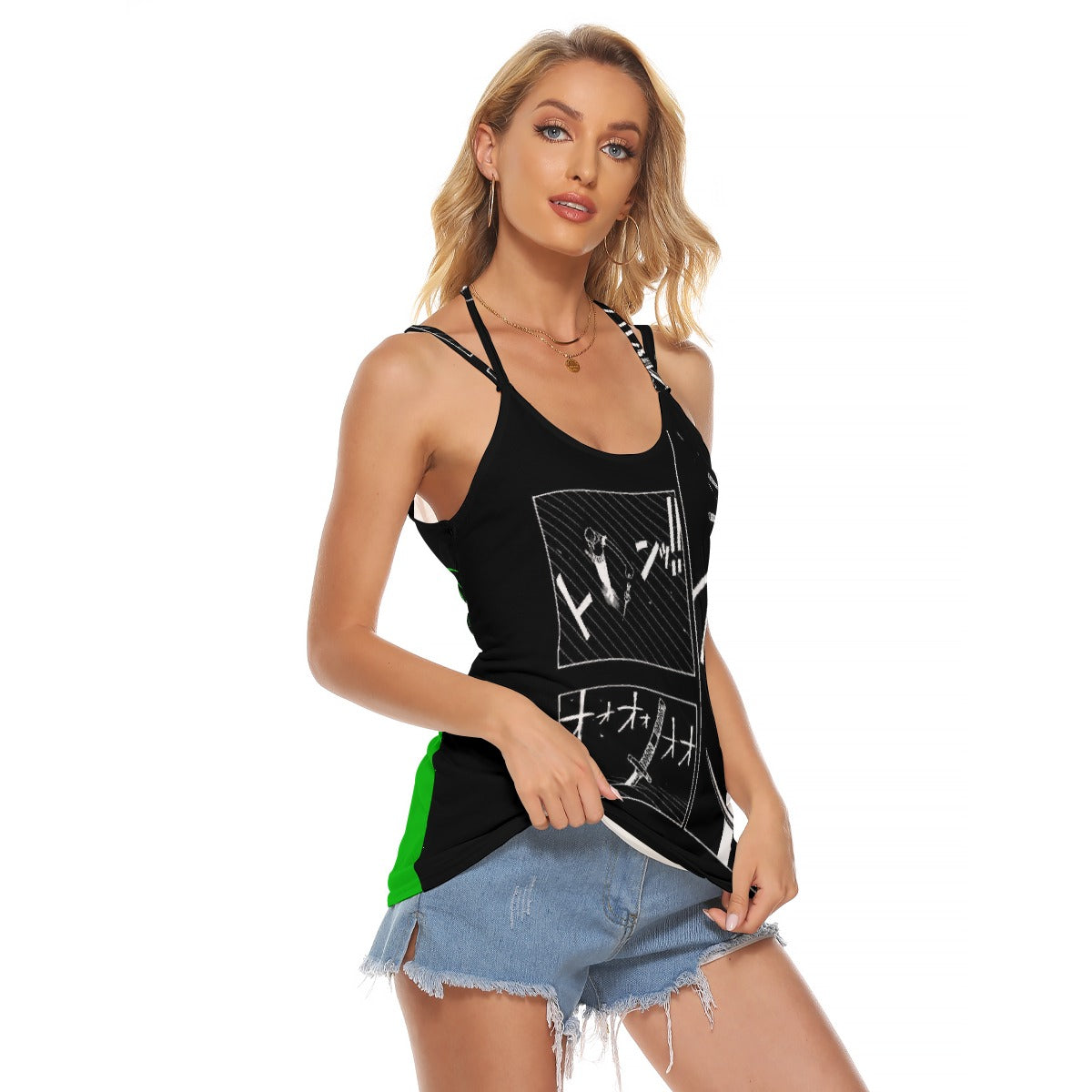 Animated Life Halter Top With Backless