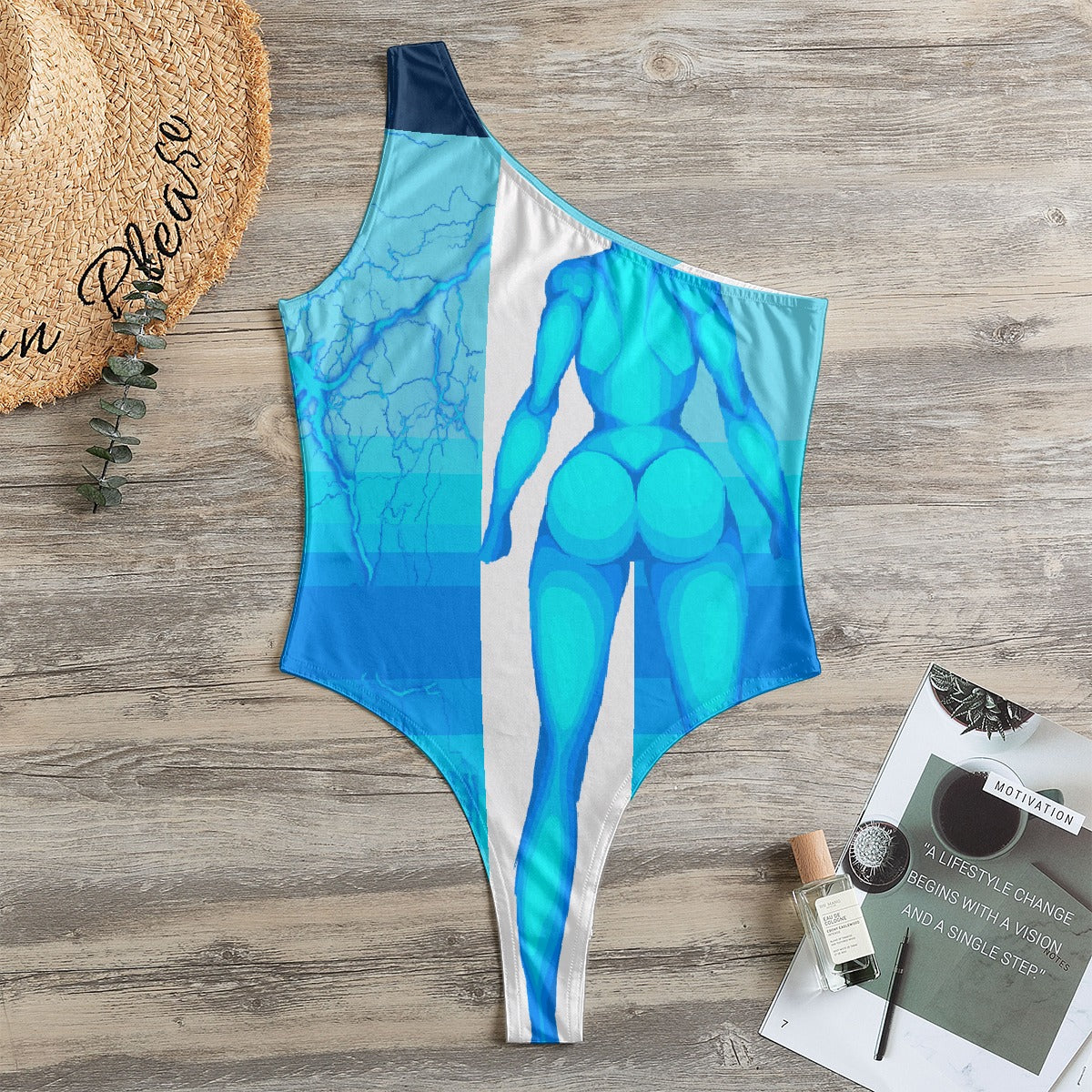 Animated Life One-Shoulder Bodysuit